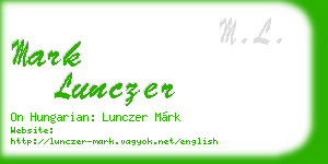 mark lunczer business card